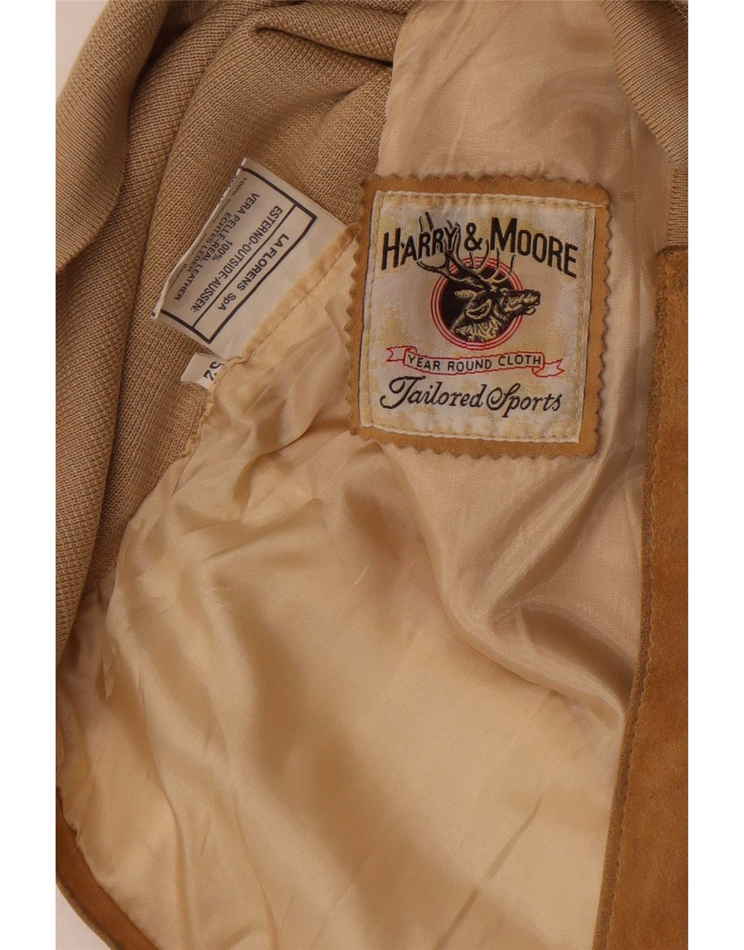 Ανδρικό σουέντ Γιλέκο Harry&Moore IT 52 Μεγάλο Δερμάτινο Μπεζ