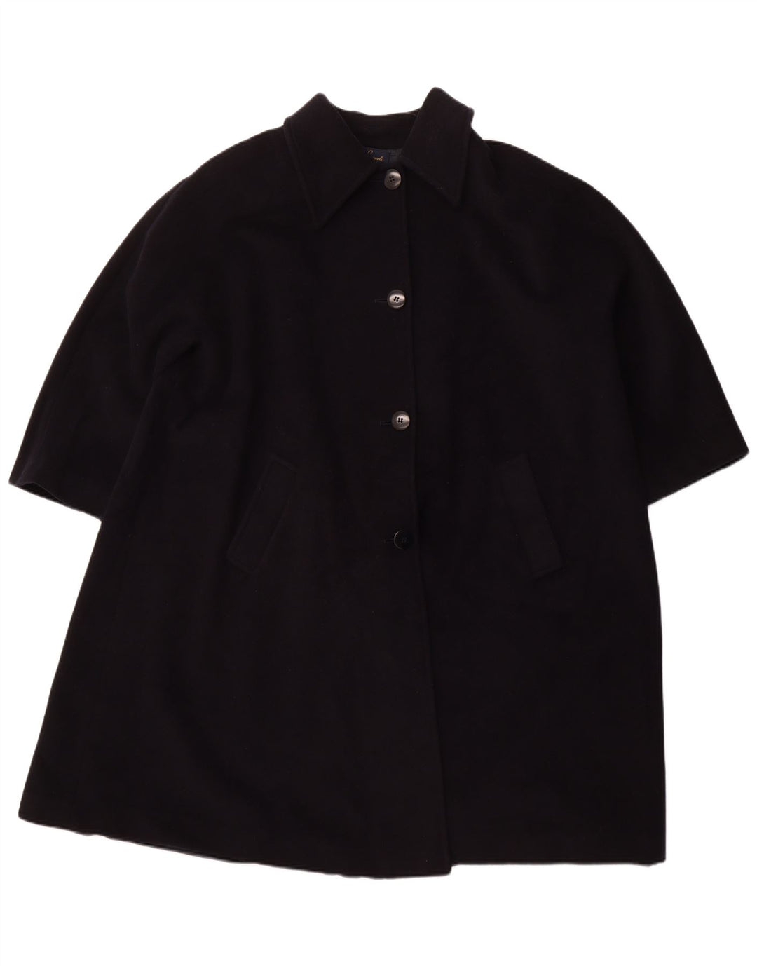 LUISA SPAGNOLI Γυναικείο Oversized Πανωφόρι UK 16 Large Navy Blue Virgin Wool