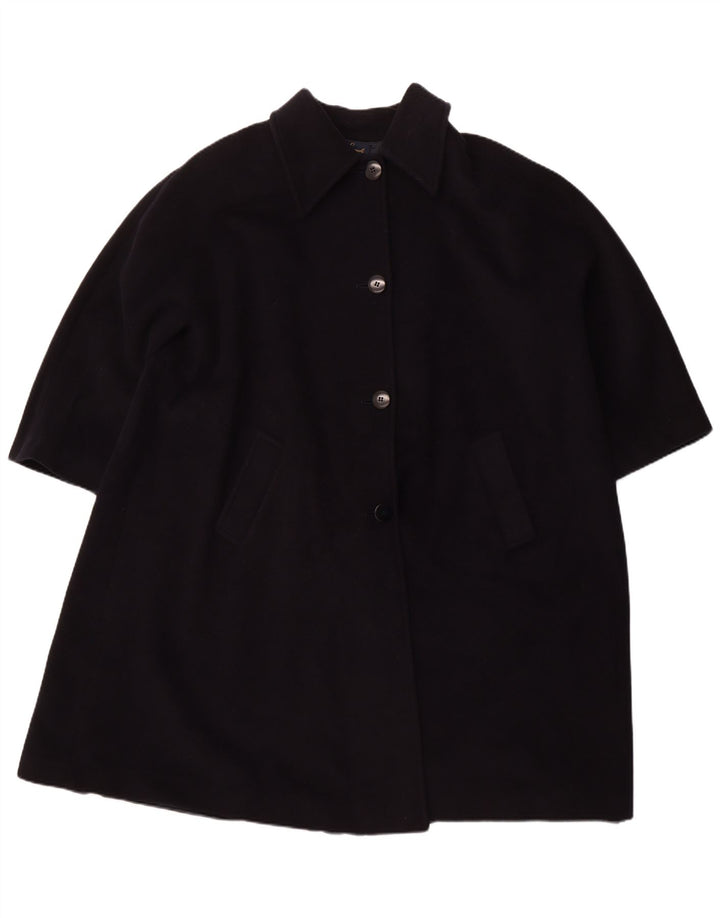 LUISA SPAGNOLI Γυναικείο Oversized Πανωφόρι UK 16 Large Navy Blue Virgin Wool