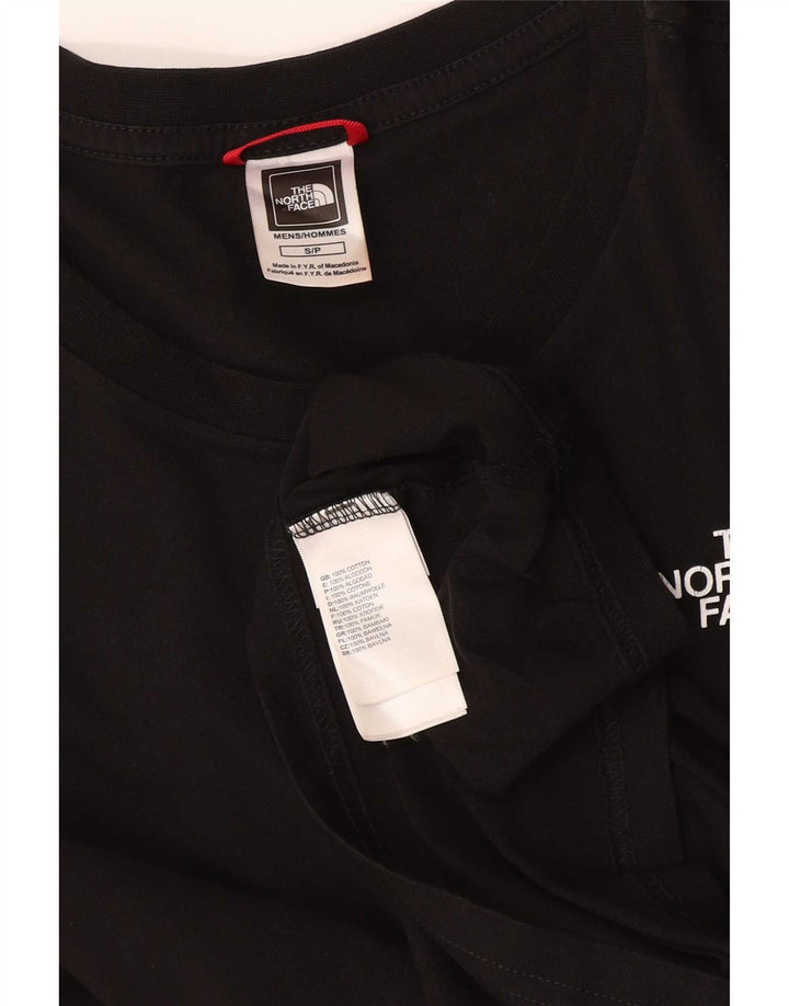 Ανδρικό γραφικό τοπ μακρυμάνικο North Face Μικρό μαύρο βαμβακερό