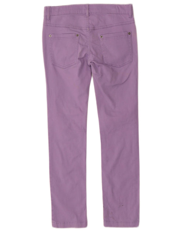 BENETTON Girls Slim Jeans 8-9 ετών Μεγάλο W26 L26 Μωβ βαμβακερό