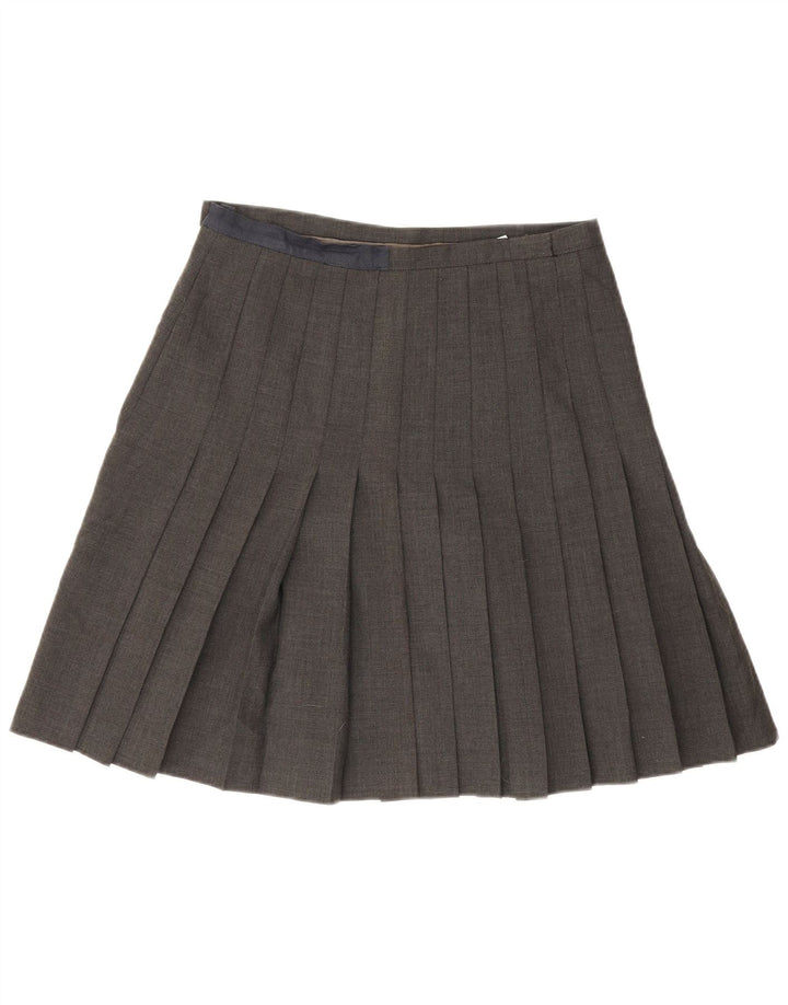 Vintage γυναικεία μαχαίρι πλισέ φούστα IT 44 Medium W32 Γκρι μαλλί
