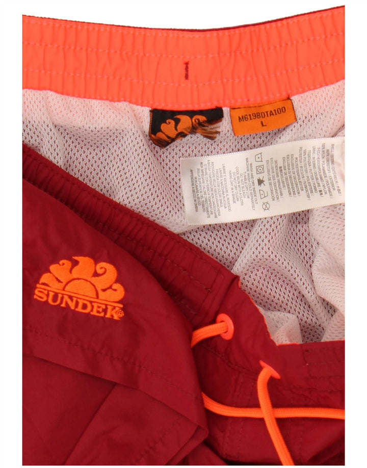 Ανδρικό σορτς κολύμβησης Sundek μεγάλο κόκκινο νάιλον