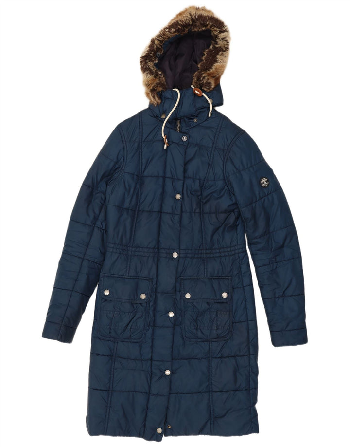 Barbour Γυναικείο παλτό με κουκούλα UK 8 Small Navy Blue Polyester