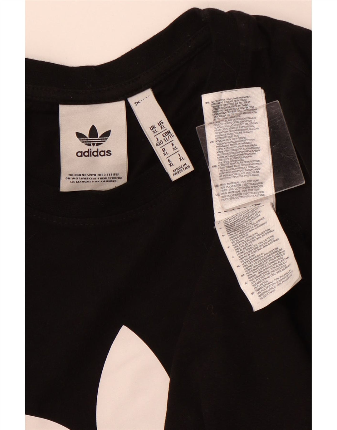 Γυναικείο γραφικό μπλουζάκι ADIDAS Top UK 18 XL Μαύρο βαμβακερό