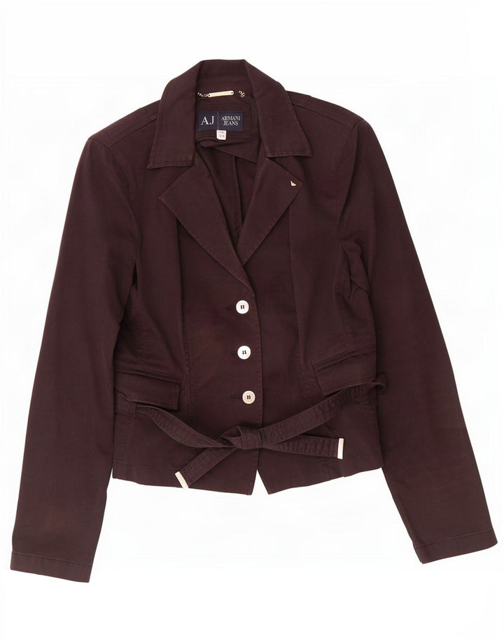 Armani Jeans Γυναικείο Μπουφάν σακάκι με 3 κουμπιά EU 46 XL Καφέ βαμβακερό