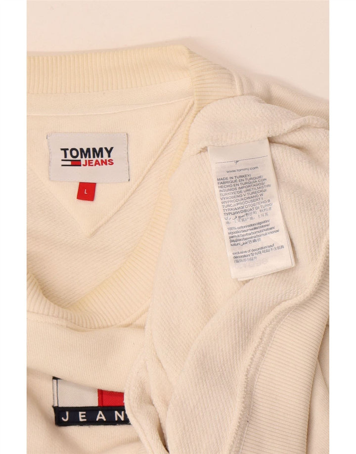 Ανδρικό φούτερ Tommy Hilfiger Jumper μεγάλο λευκό βαμβακερό
