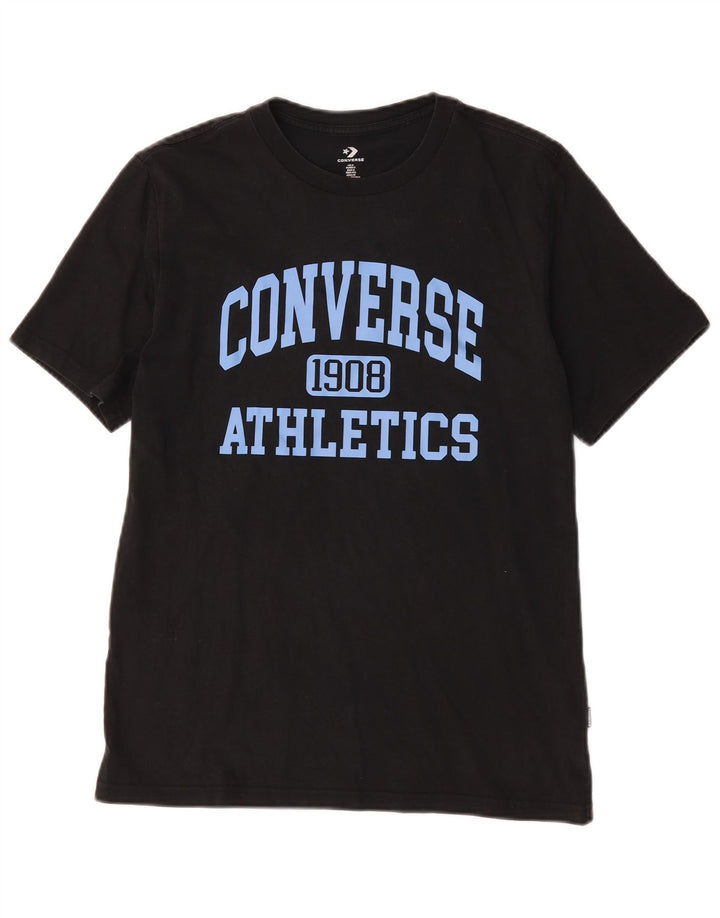 Ανδρικό γραφικό μπλουζάκι Converse Top Μικρό μαύρο βαμβακερό