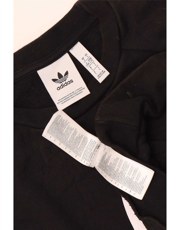 Ανδρικό γραφικό φούτερ Adidas Jumper μεγάλο μαύρο βαμβακερό