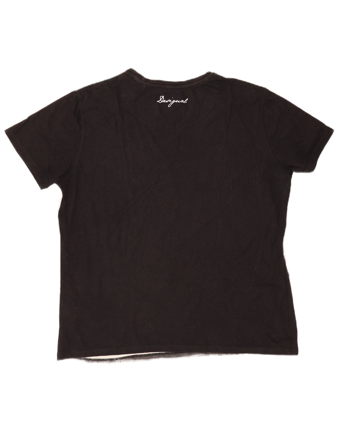 Ανδρικό γραφικό μπλουζάκι DESIGUAL Top 2XL Γκρι χρώματος βαμβακερό