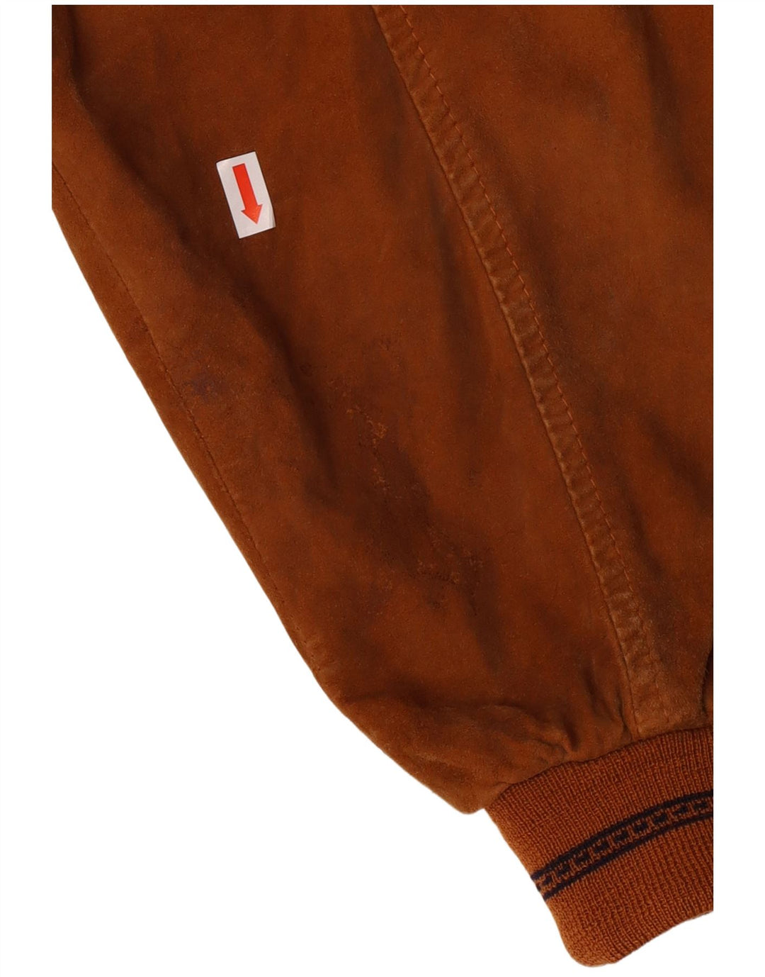 VINTAGE Ανδρικό Suede Bomber Jacket IT 50 Large Brown Δερμάτινο