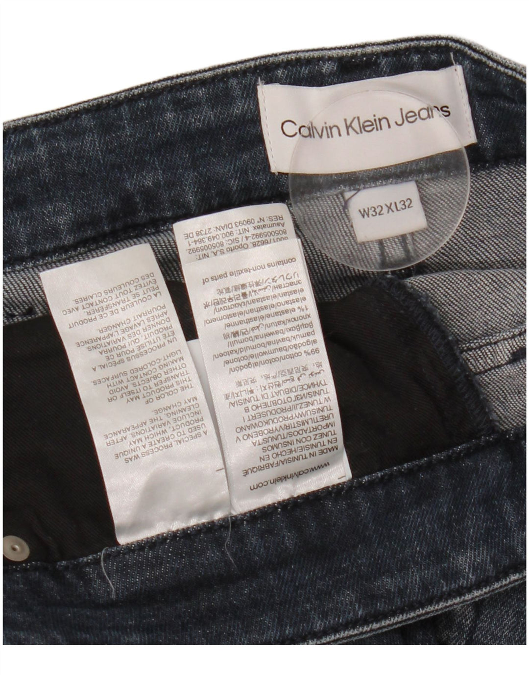 CALVIN KLEIN Ανδρικό Slim Jeans W32 L32 Μπλε βαμβακερό