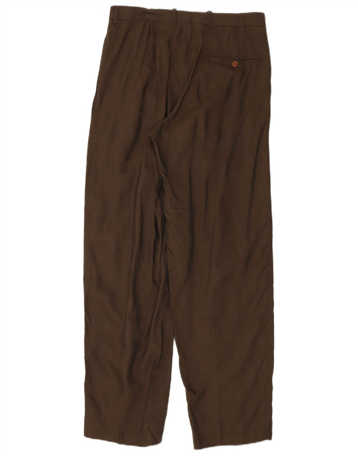 GB.PEDRINI Ανδρικό κοστούμι παντελόνι IT 48 Medium W32 L33 Καφέ Λινό