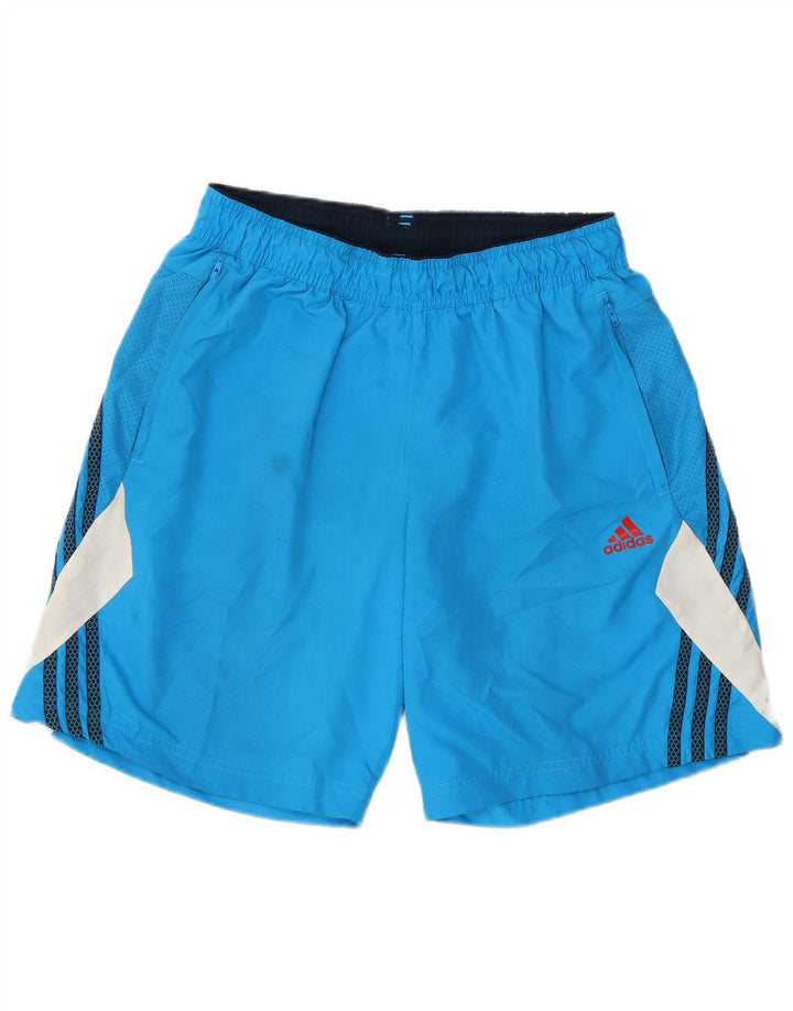 Ανδρικό αθλητικό σορτς Adidas Climalite με μεσαίο μπλε χρώμα πολυεστέρα