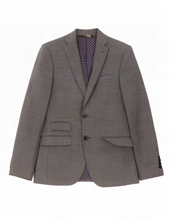 Marks & Spencer Ανδρικό σακάκι μπλέιζερ με 2 κουμπιά 36 Small Blue Check