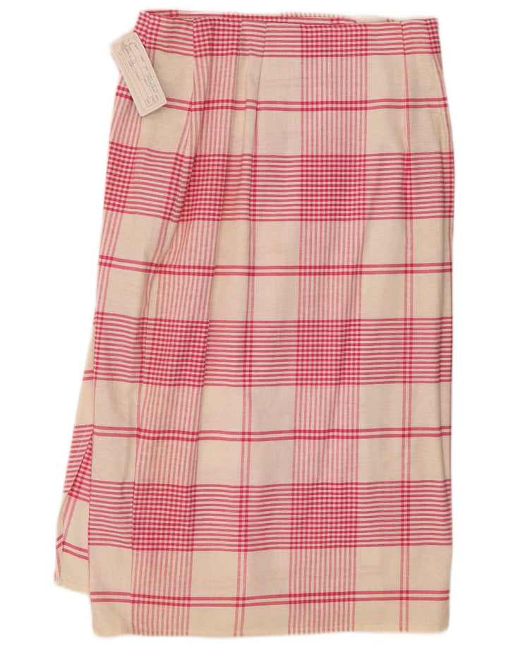 Touche Γυναικεία Wrap Φούστα IT 46 Large W30 Pink Check Cotton