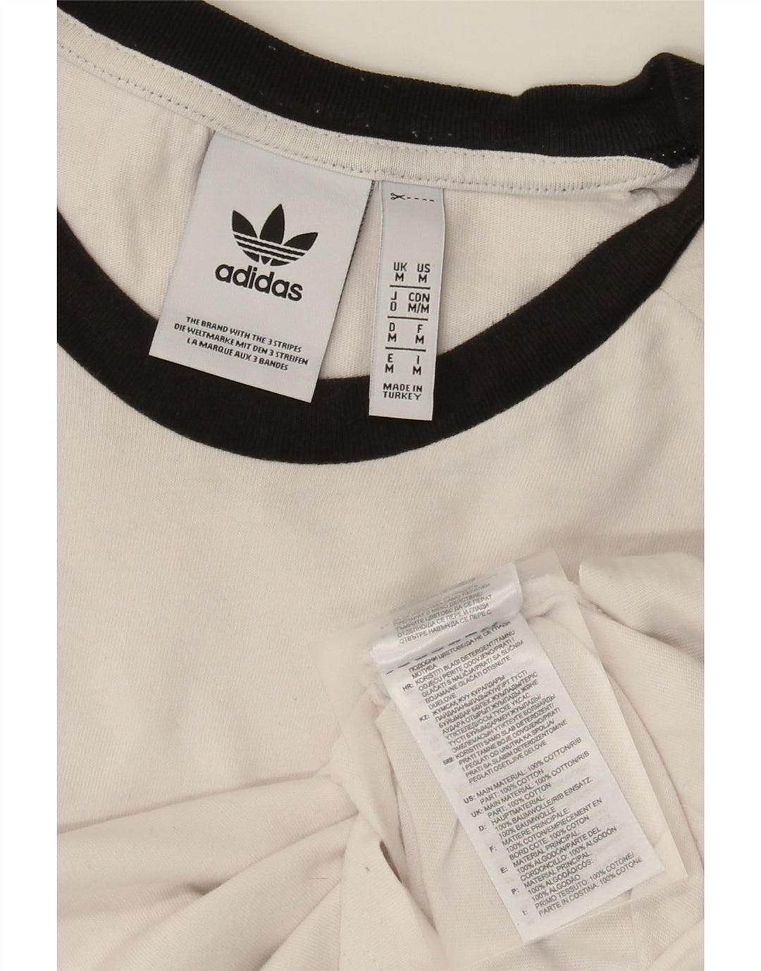 Ανδρικό T-Shirt Adidas Τοπ μεσαίο λευκό βαμβακερό