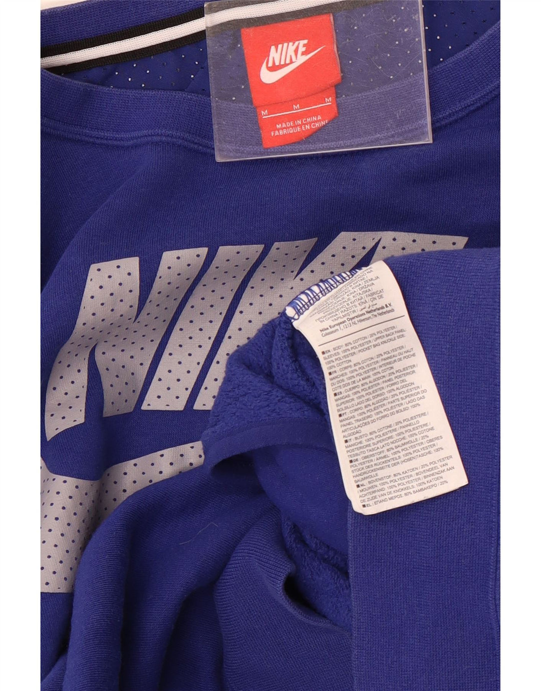 Ανδρικό γραφικό φούτερ Nike, μεσαίο μπλε, βαμβακερό