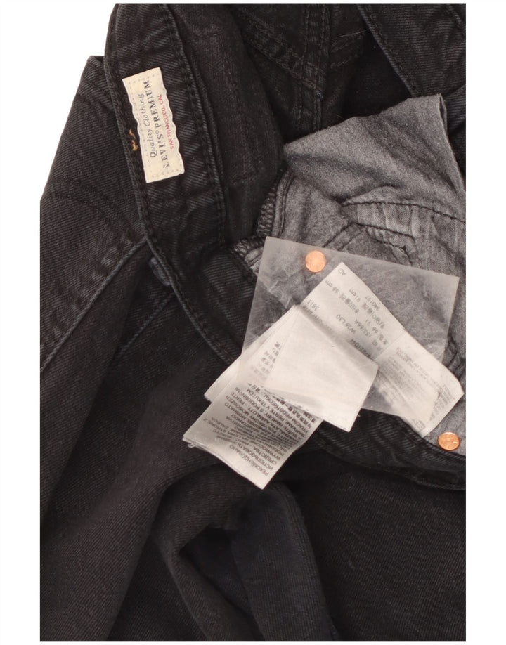 Levi's Mens 501 Straight Jeans W26 L30 Μαύρο βαμβακερό