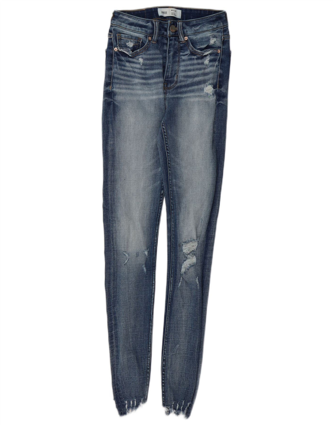 BKE Γυναικεία Billie Distressed Slim Fit Skinny Jeans W23 L29 Blue Cotton
