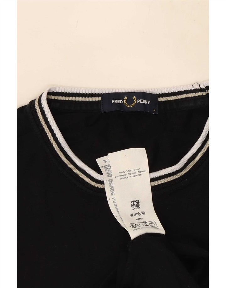 Fred Perry Ανδρικό T-Shirt Top Μεσαίο μαύρο βαμβακερό