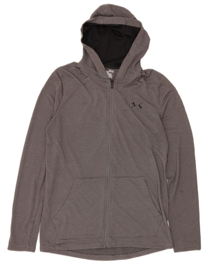 UNDER ARMOR Ανδρικό πουλόβερ με φερμουάρ με φερμουάρ, μεσαίο γκρι πολυεστέρας