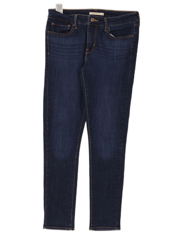Levi's Womens 711 Skinny Jeans W29 L28 Navy Blue Cotton