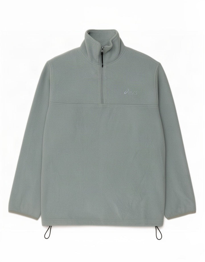 Asics Ανδρικό φερμουάρ Fleece Jumper Μεσαίου μπλε πολυεστέρα