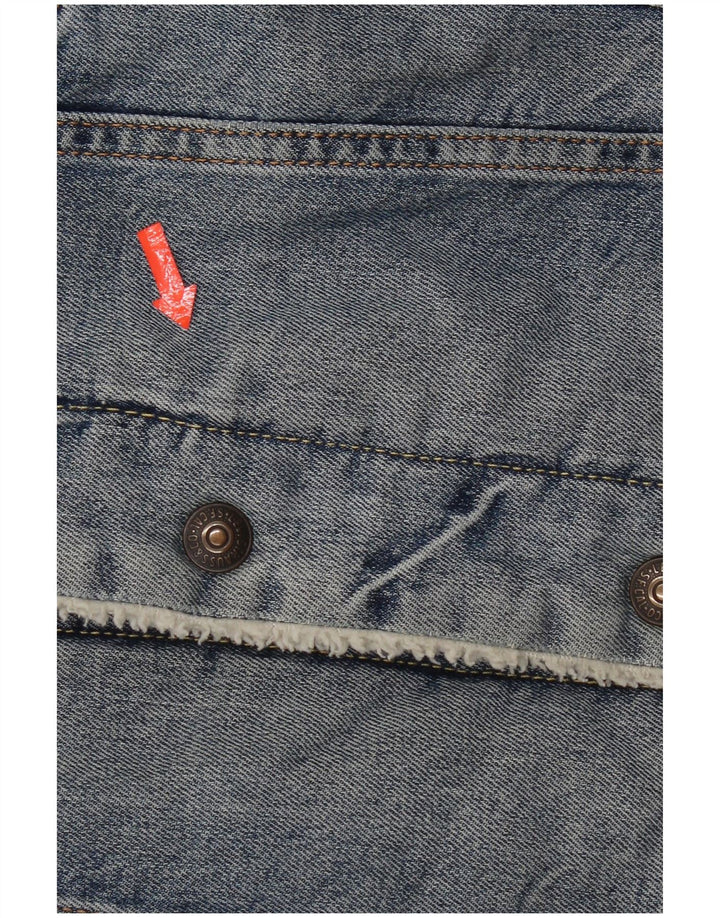 Levi's Mens Sherpa Τζιν Μπουφάν UK 36 Small Blue Cotton