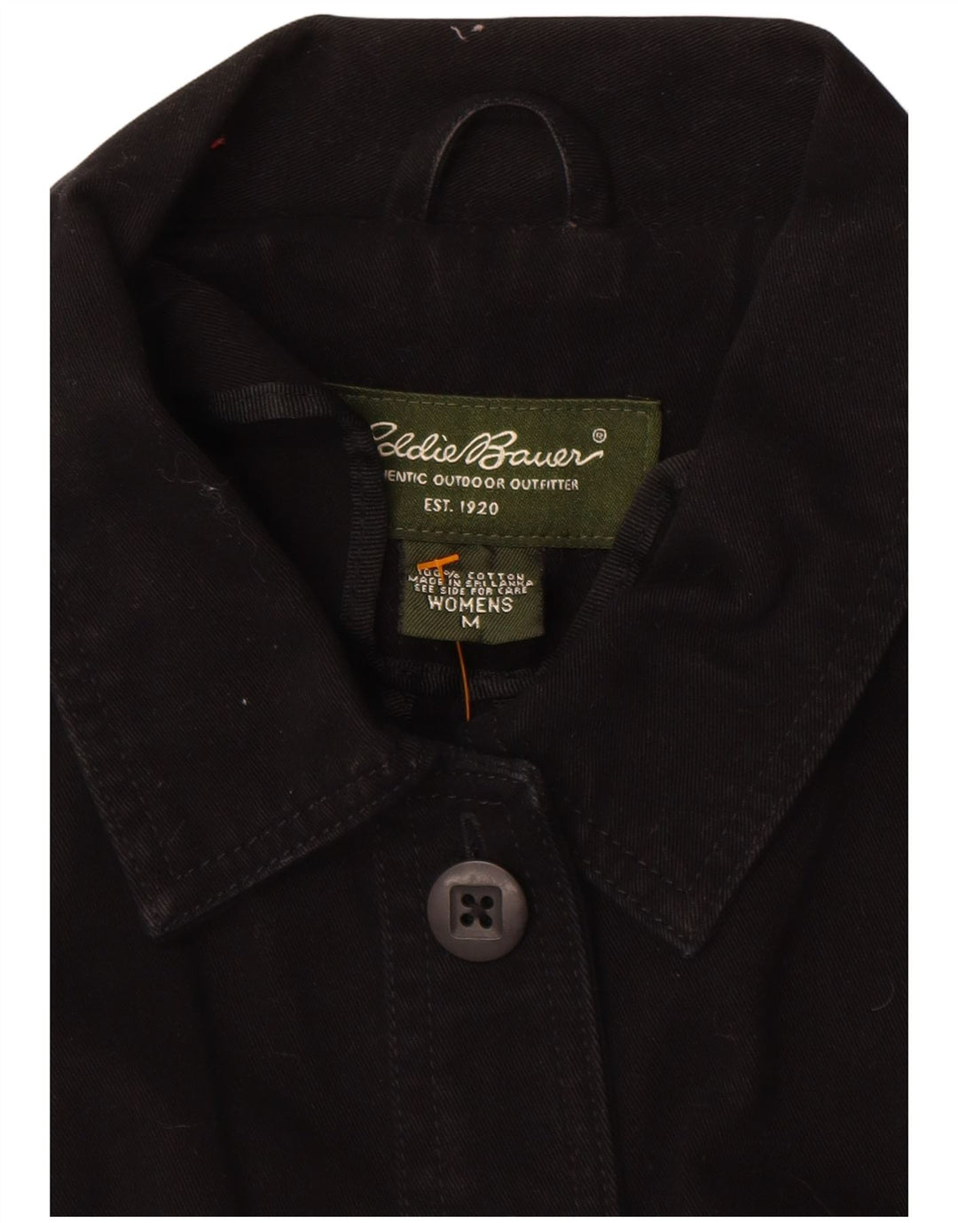 EDDIE BAUER Γυναικείο Bomber Jacket UK 14 Medium Black Cotton