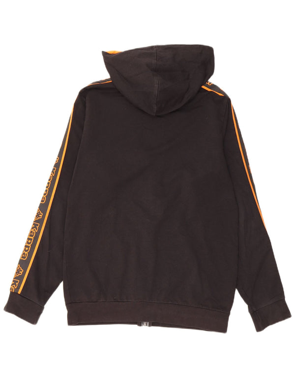 Kappa Boys Graphic Zip Hoodie πουλόβερ 13-14 ετών μαύρο βαμβακερό