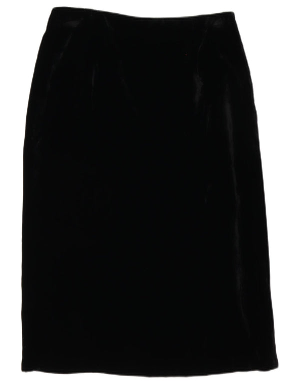 Aspesi Γυναικεία Ψηλόμεση Velvet Midi Φούστα IT 46 Large W30 Μαύρη