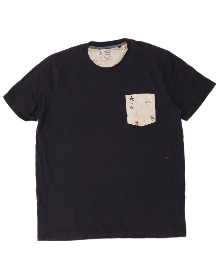 Ανδρικό T-Shirt Penguin Top Large Navy Blue από βαμβάκι