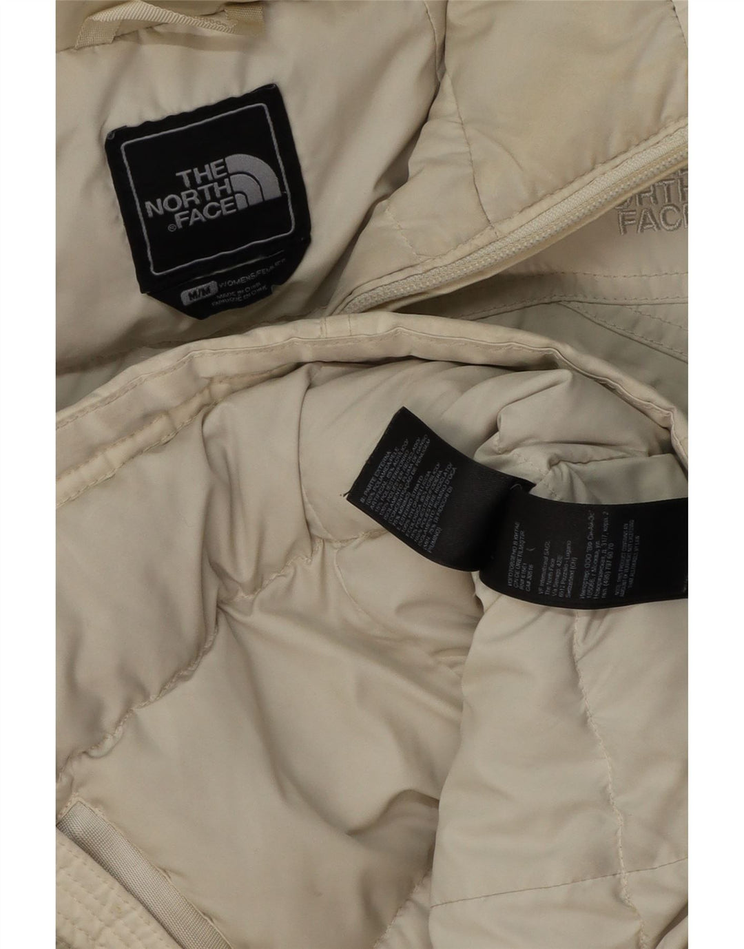 THE NORTH FACE Γυναικείο μπουφάν με κουκούλα UK 14 Medium Off White