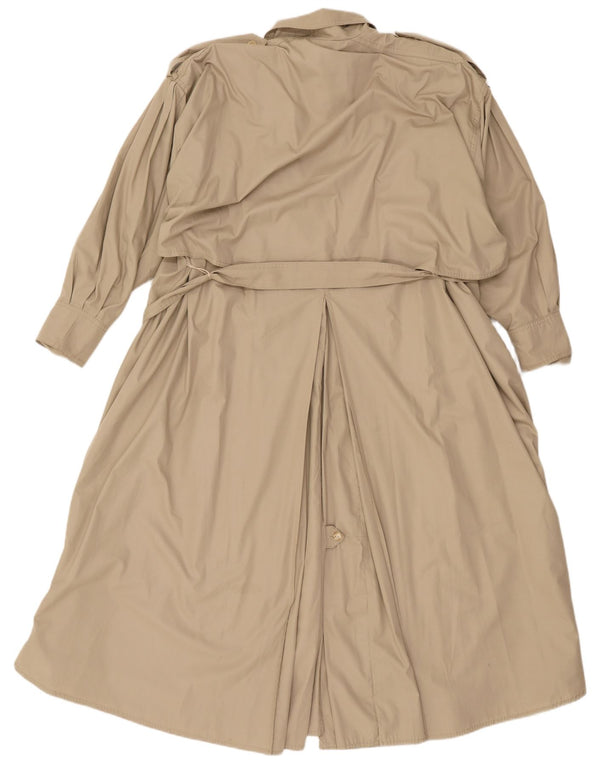 Vintage γυναικεία καμπαρντίνα UK 14 Medium Beige Polyester