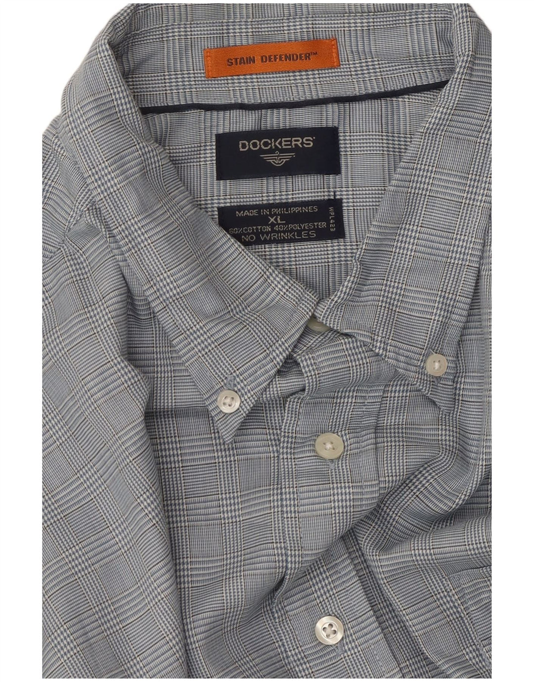 Ανδρικό πουκάμισο DOCKERS Stain Defender XL Μπλε βαμβακερό