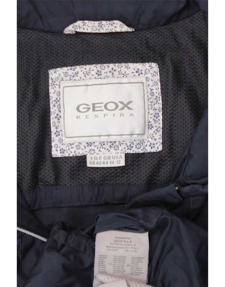 Geox Respira Γυναικείο Utility Jacket UK 14 Large Navy Blue Polyester