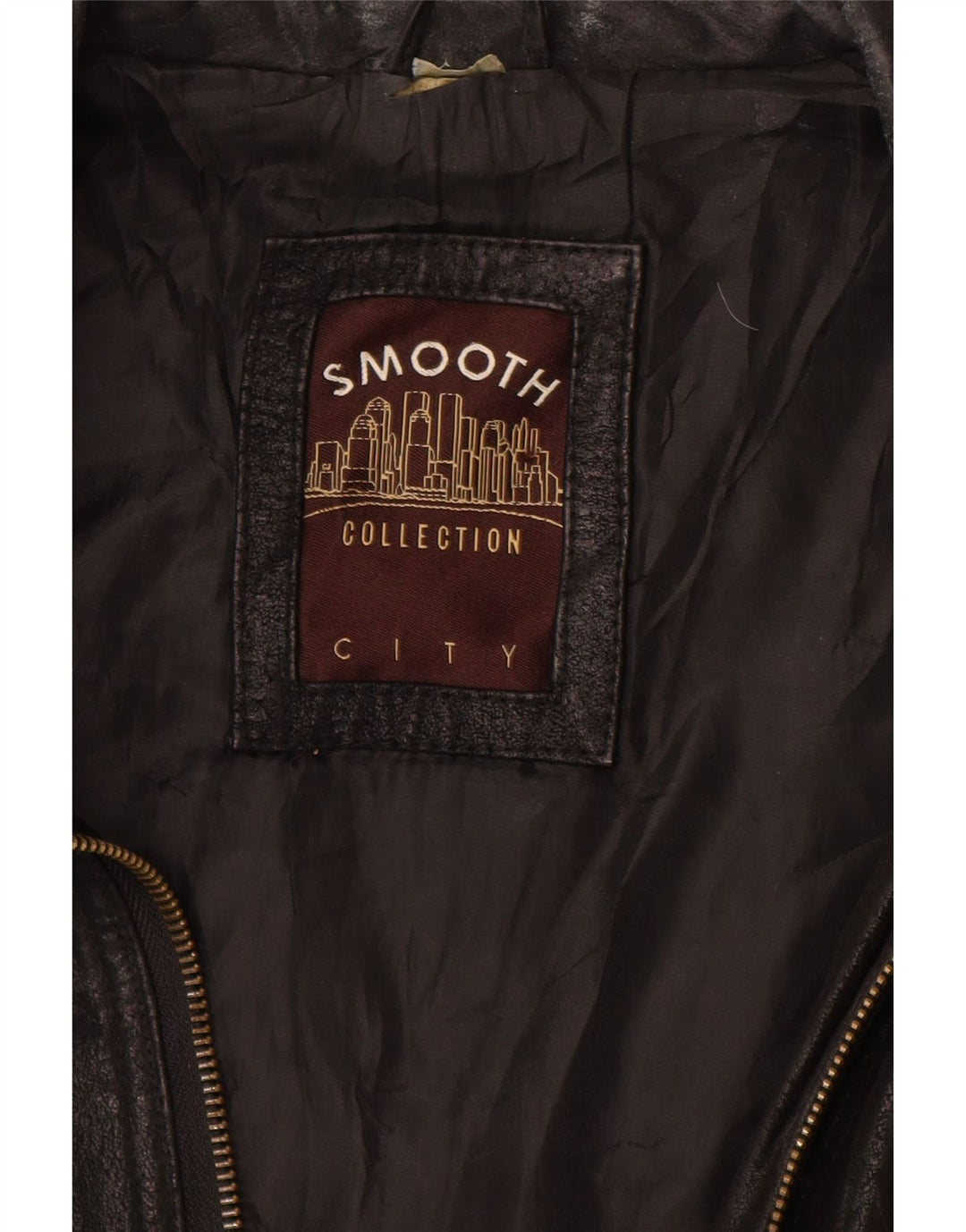 VINTAGE Ανδρικό Δερμάτινο Μπουφάν UK 40 Large Black Colourblock Leather