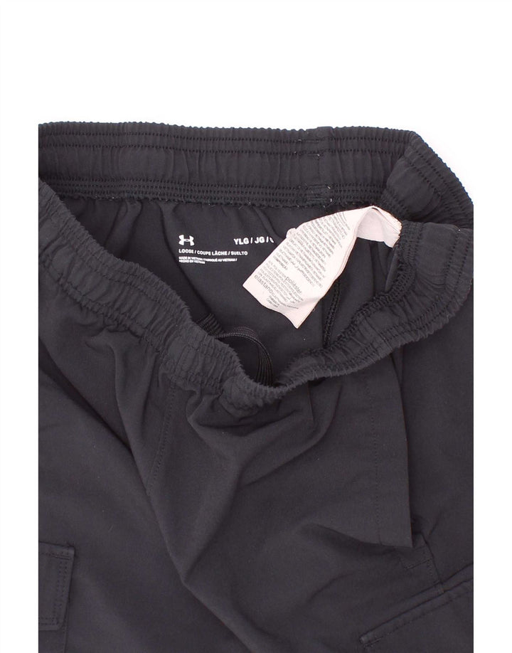 Under Armour Boys Cargo Sport σορτς 11-12 ετών Μεγάλο Μαύρο Πολυεστέρα