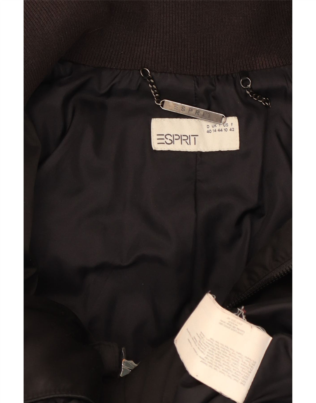 Esprit Γυναικείο παλτό UK 14 Large Brown Πολυεστέρας