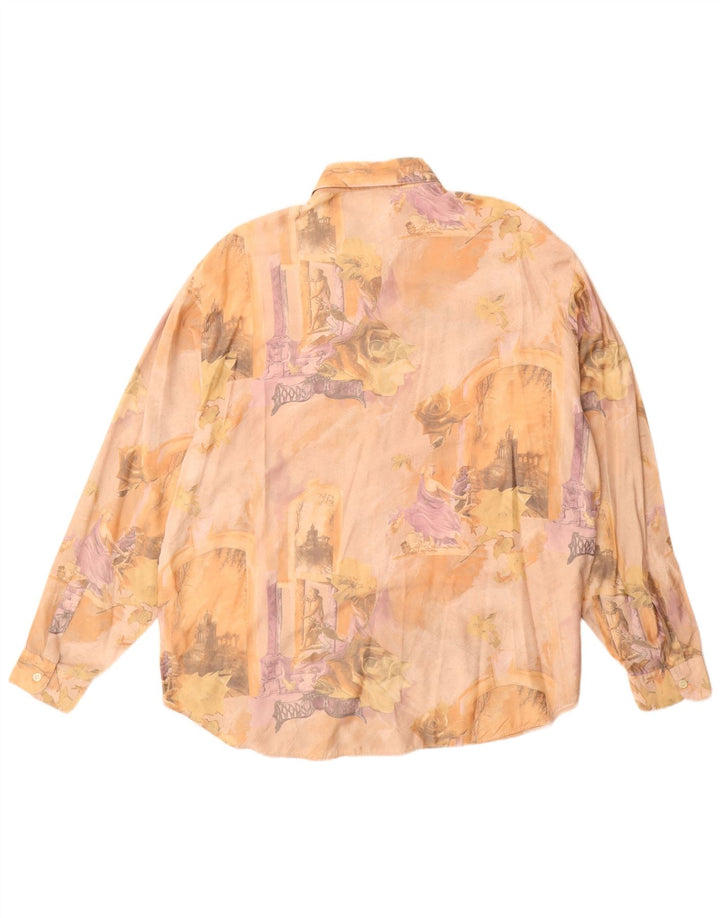 Ανδρικό γραφικό πουκάμισο Criver με μεγάλο μπεζ βισκόζη