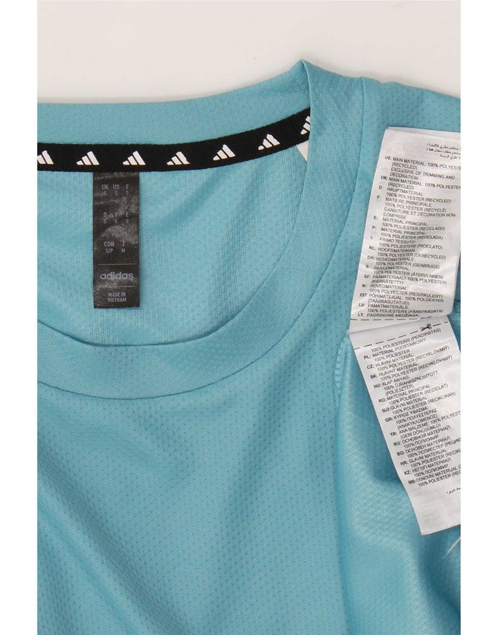 Ανδρικό T-Shirt Adidas Top Small Blue Polyester
