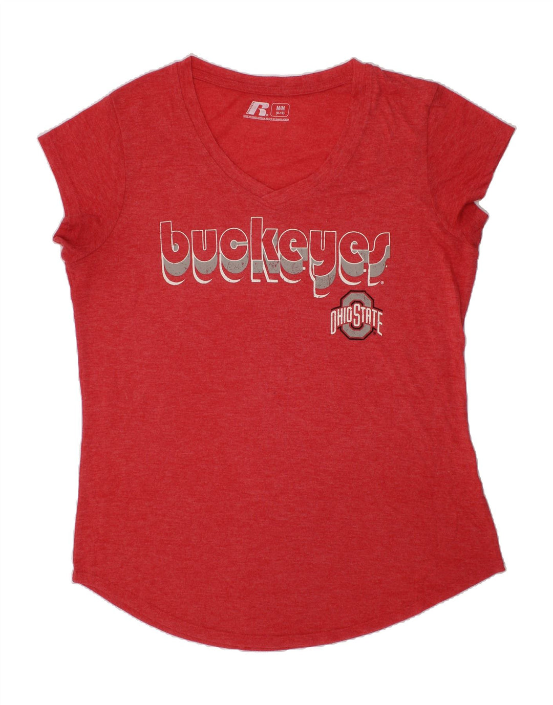 RUSSELL ATHLETIC Womens Graphic T-Shirt Top US 8/10 Medium Red Vintage Russell Athletic and Second-Hand Russell Athletic from Messina Hembry 