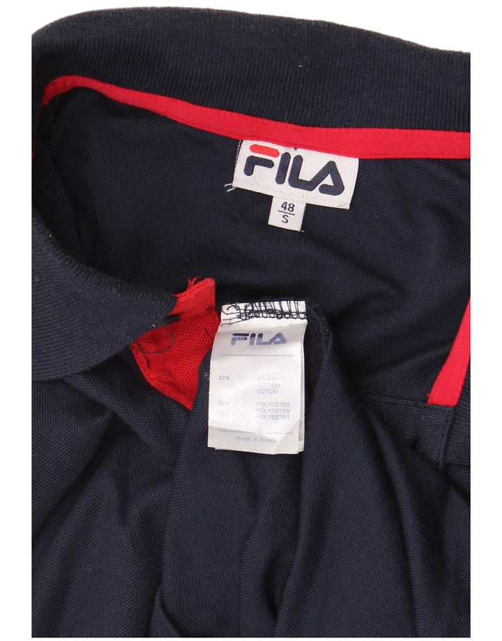 Ανδρικό μπλουζάκι πόλο FILA IT 48 Small Navy Blue Βαμβακερό
