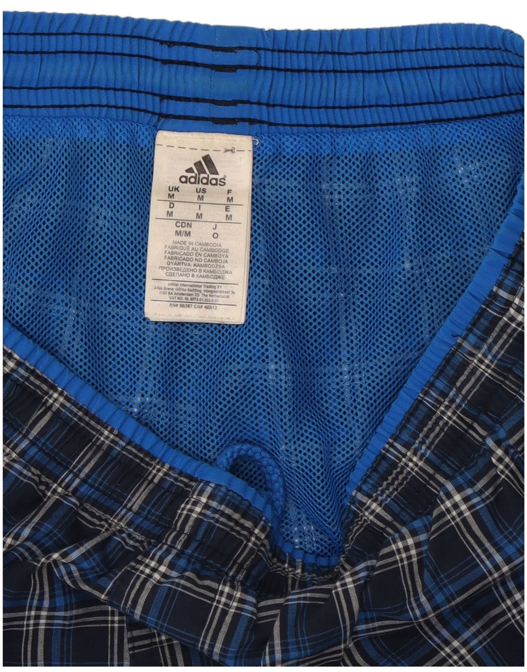 Ανδρικό αθλητικό σορτς Adidas, μεσαίο μπλε ναυτικό, Check Polyester