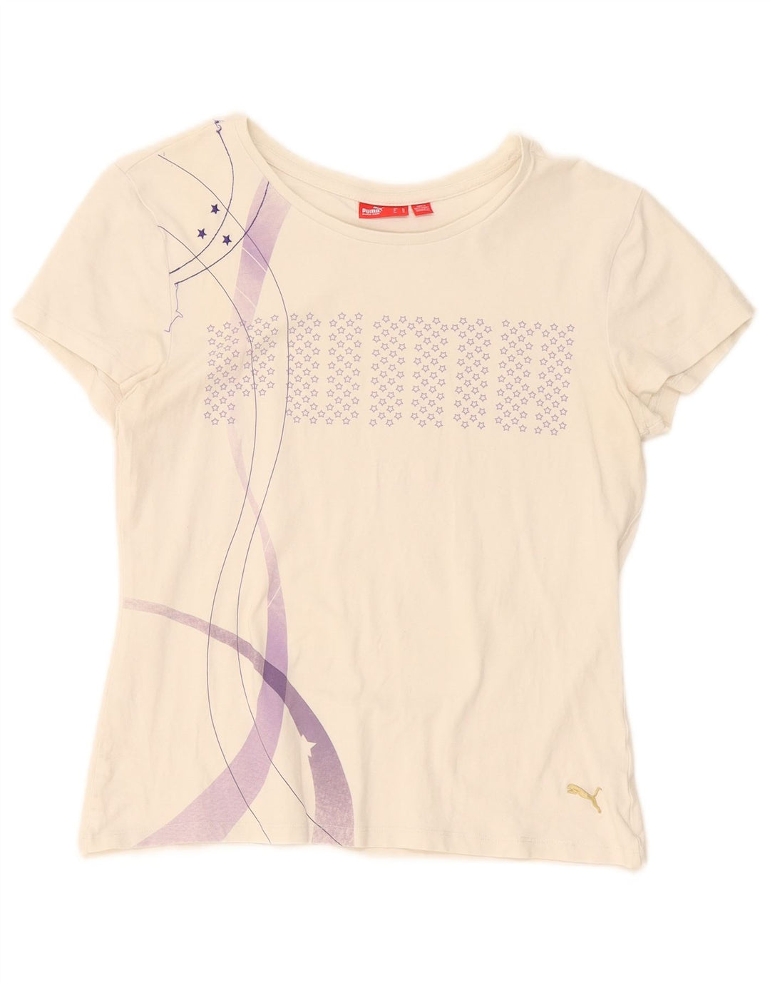 Γυναικείο γραφικό μπλουζάκι Puma Top UK 16 Large White