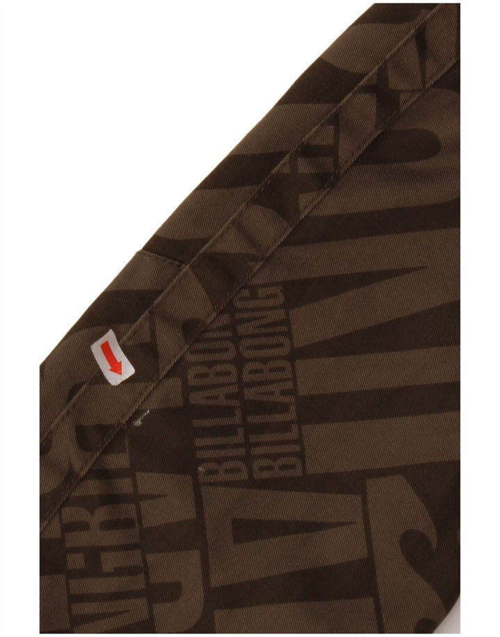 BILLABONG Ανδρικό γραφικό Bomber Jacket UK 36 Small Brown Polyester