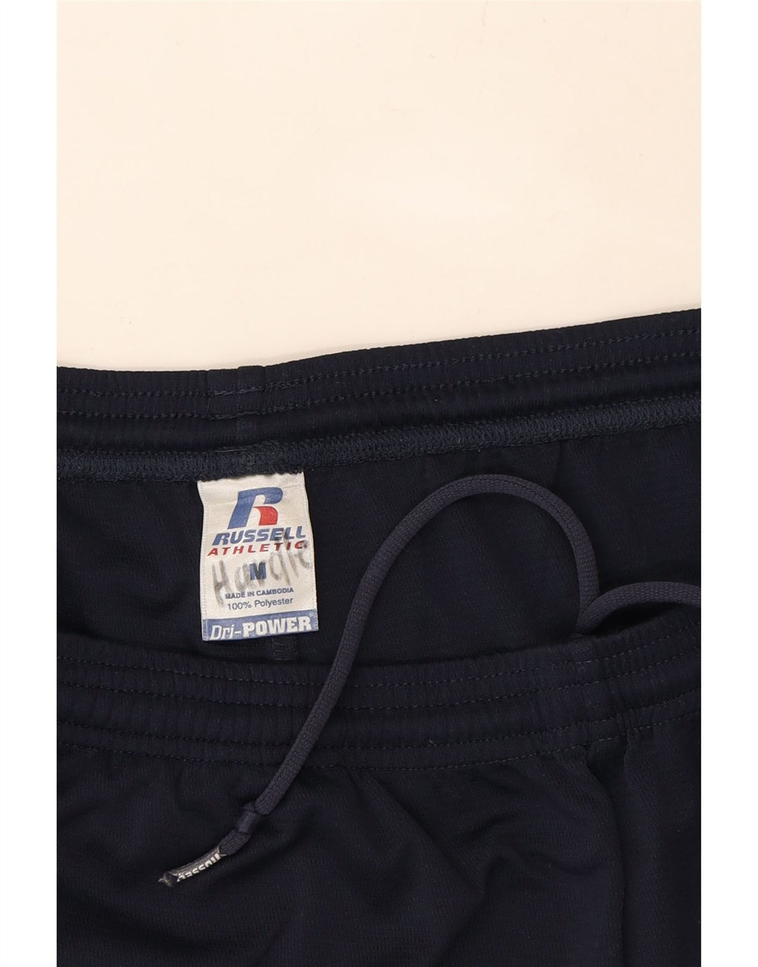RUSSELL ATHLETIC Mens Dri-Power Sport Shorts Medium  Navy Blue Polyester Vintage Russell Athletic and Second-Hand Russell Athletic from Messina Hembry 