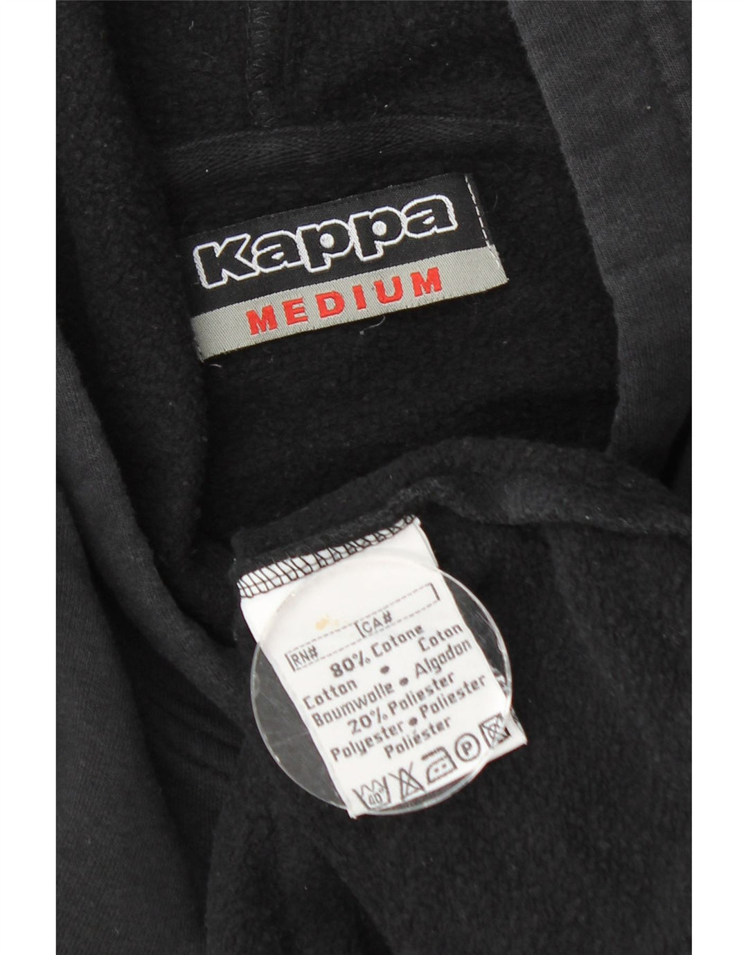 KAPPA Ανδρικό Hoodie Jumper Μεσαίο μαύρο βαμβακερό