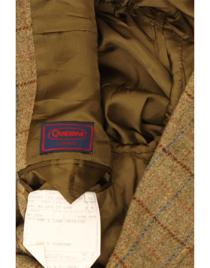 VINTAGE Ανδρικό τζάκετ με 3 κουμπιά σακάκι IT 52 XL Χακί μαλλί